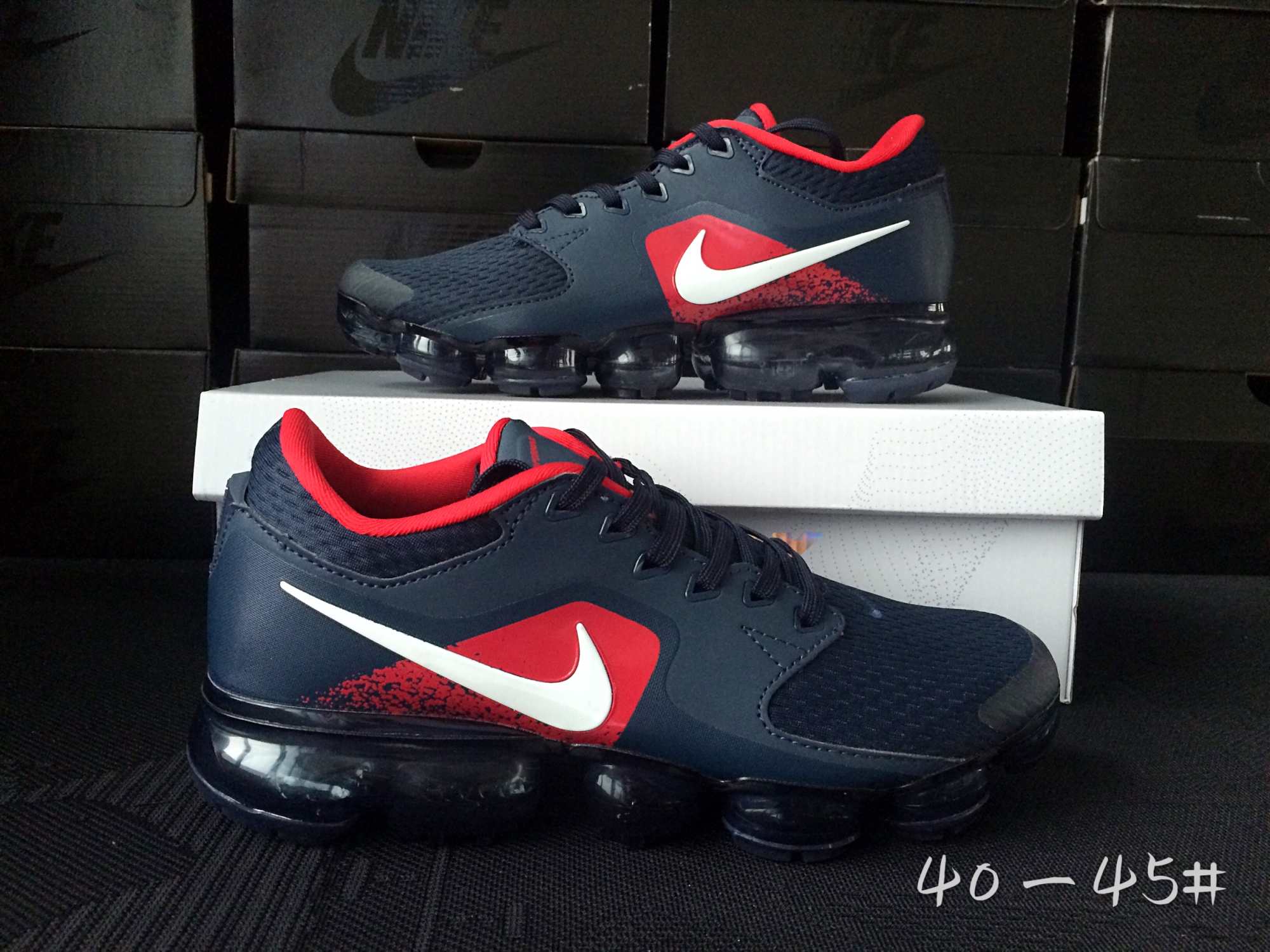 Men 2018 Nike Air Vapormax CS Blue Red White Shoes